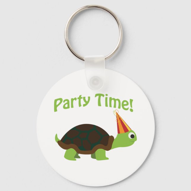 Party time! turtle keychain (Front)