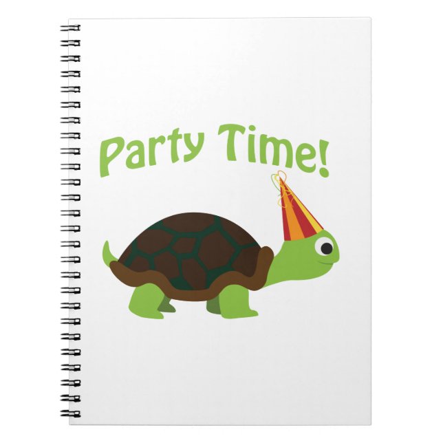 Party time! turtle notebook (Front)