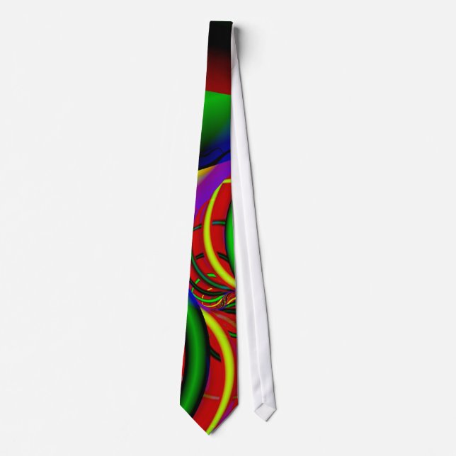 Party Tonight Fine Fractal Art Tie (Front)