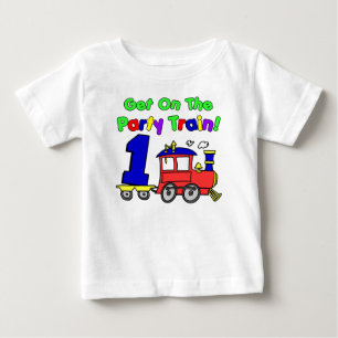 Party Train First Birthday Baby T-Shirt