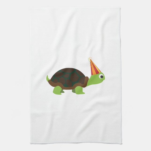 Party Turtle Kitchen Towel (Vertical)