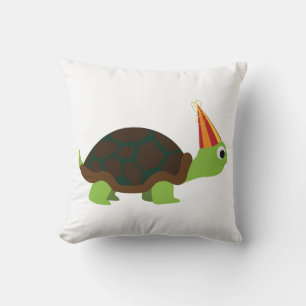 Party Turtle Throw Pillow