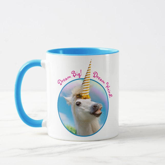 Party Unicorn Horse And Rainbow Mug (Left)