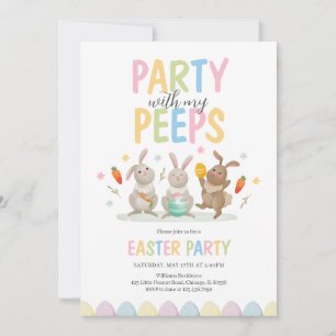 Party With My Peeps Easter Party Invitation