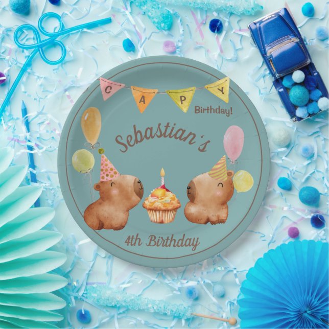 Party with the Capybara Paper Plate (Party)