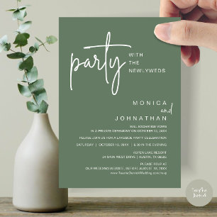 Party With The Newlyweds, Wedding Dinner Invitation