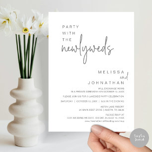 Party With The Newlyweds, Wedding Dinner Invitation