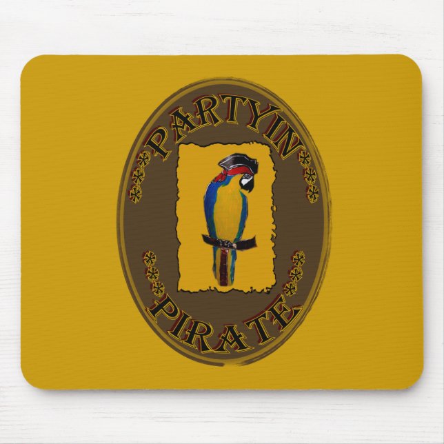 PARTYIN' PIRATE MOUSE PAD (Front)