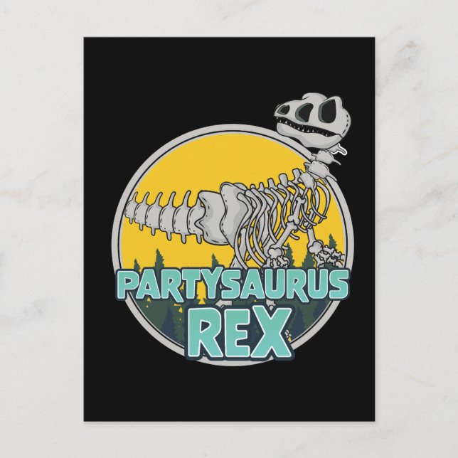Partysaurus Rex Announcement Postcard (Front)