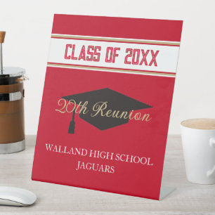 Partytime! CUSTOM Class Reunion  Pedestal Sign