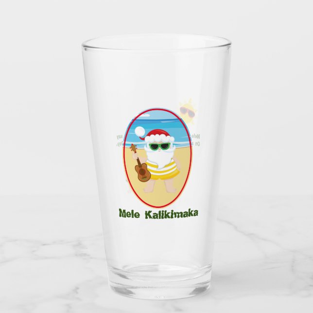 Paruline en verre Aloha Santa Claus (Devant)