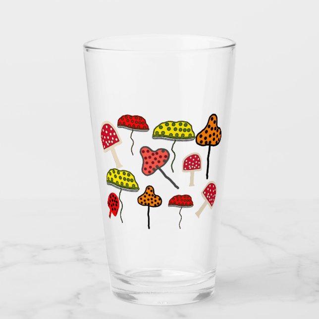 Paruline en verre de champignons Fest (Devant)