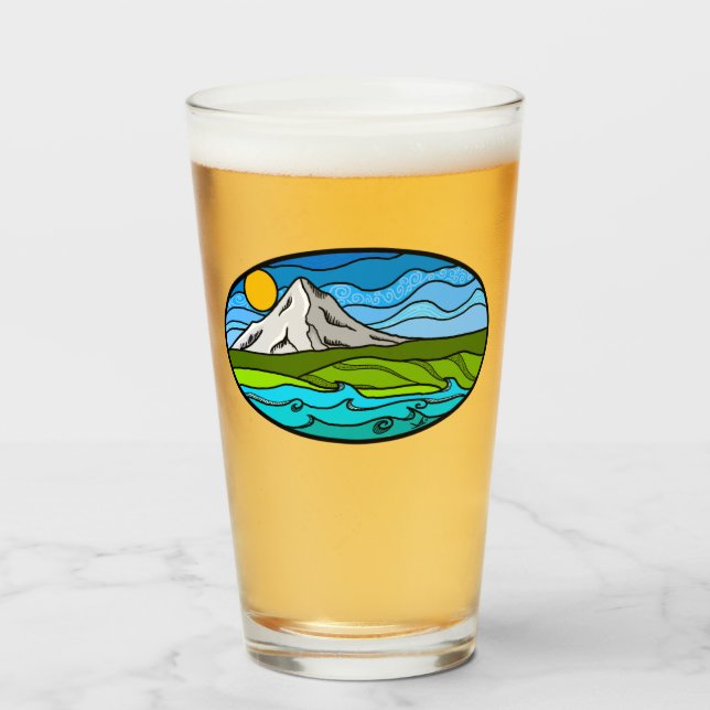 Paruline en verre du col (Devant (rempli))