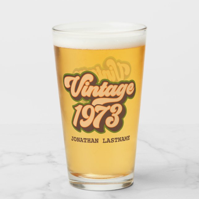 Paruline en verre vintage 1973 (Devant (rempli))