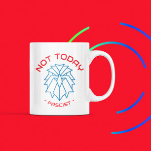 Pas aujourd'hui, fasciste - Bold Eagle Classic Mug