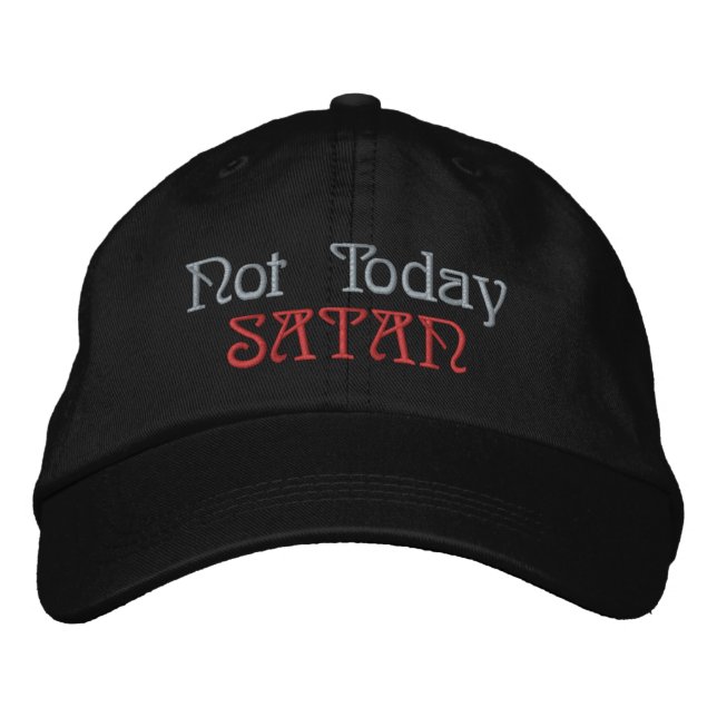 Pas aujourd'hui Satan Basic Casquette ajustable (Devant)