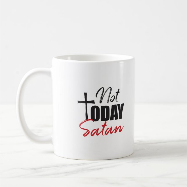 Pas aujourd'hui Satan Coffee Mug (Gauche)