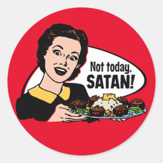 Pas aujourd'hui Stickers Satan