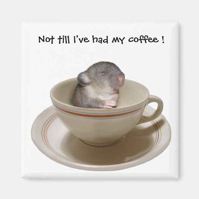 Pas avant que j'aie mon Magnet de café (Devant)