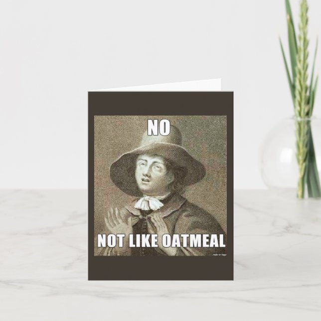 Pas comme Carte pour notes de tourteau d'avoine (Devant)