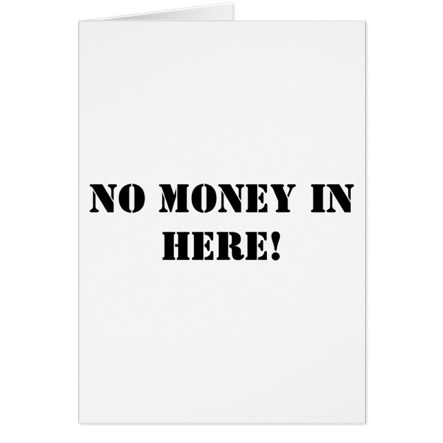 Pas d'argent ici (Devant)