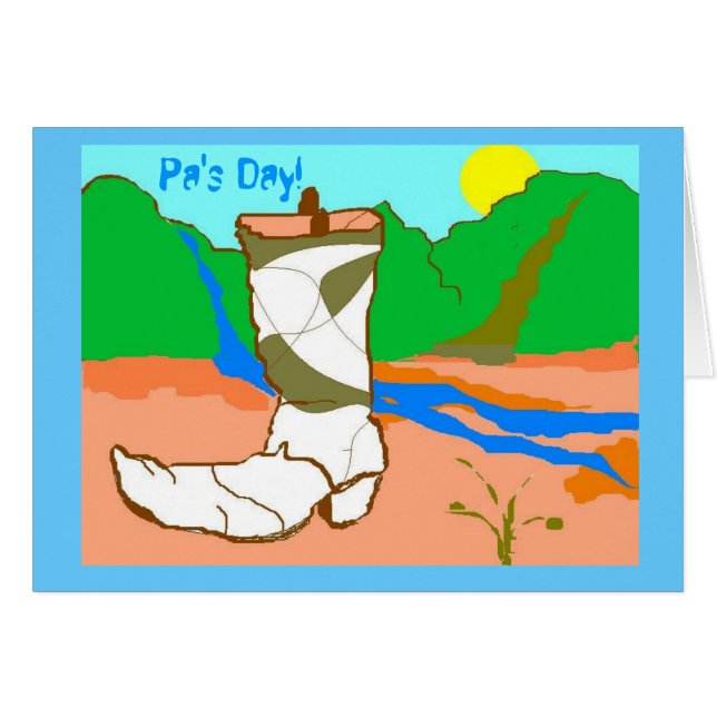 Pa's Day! Card How the West Was won (Front Horizontal)