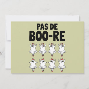 Pas de Boo-re Ballerina Ghost Halloween Spooky Invitation