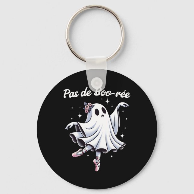 Pas De Boo-rée Ballet Dancer Ghost Dance Teacher H Keychain (Front)