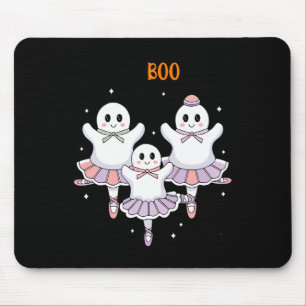 Pas De Boo-rée Ballet Dancer Spooky Ghost Hallowee Mouse Pad