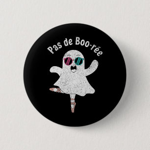 Pas De Boo-rée Cute Ballerina Ghost Funny Ballet 2 Inch Round Button