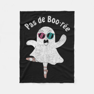Pas De Boo-rée Cute Ballerina Ghost Funny Ballet T Fleece Blanket