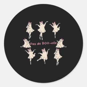 Pas De Boo-rée Design  Classic Round Sticker