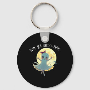 Pas De Boo-rée Funny Ballet Ghost Halloween Dance Keychain