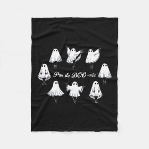 Pas De Boo-rée Funny Ballet Ghosts Dance Halloween Fleece Blanket