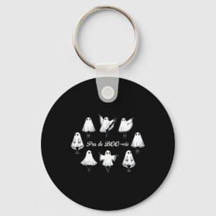 Pas De Boo-rée Funny Ballet Ghosts Dance Halloween Keychain