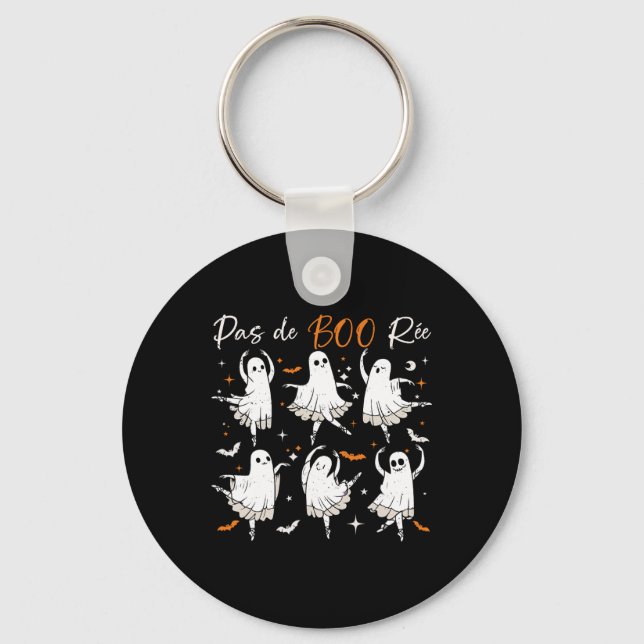 Pas De Boo-rée Funny Ballet Ghosts Dance Teacher H Keychain (Front)