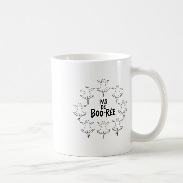 Pas De Boo-rée Funny Ballet Ghosts Halloween Dance Coffee Mug (Right)