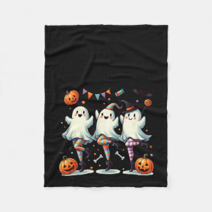 Pas De Boo-rée Funny Ballet Ghosts Halloween Dance Fleece Blanket