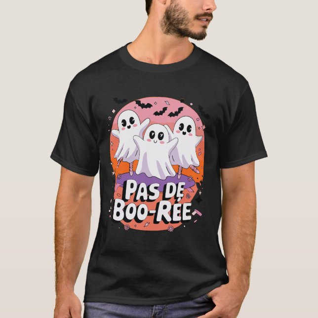Pas De Boo-rée Ghost Ballet Dance Teacher Funny Ha T-Shirt (Front)