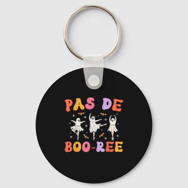 Pas De Boo-rée Ghost Ballet Dancer Halloween Dance Keychain (Front)