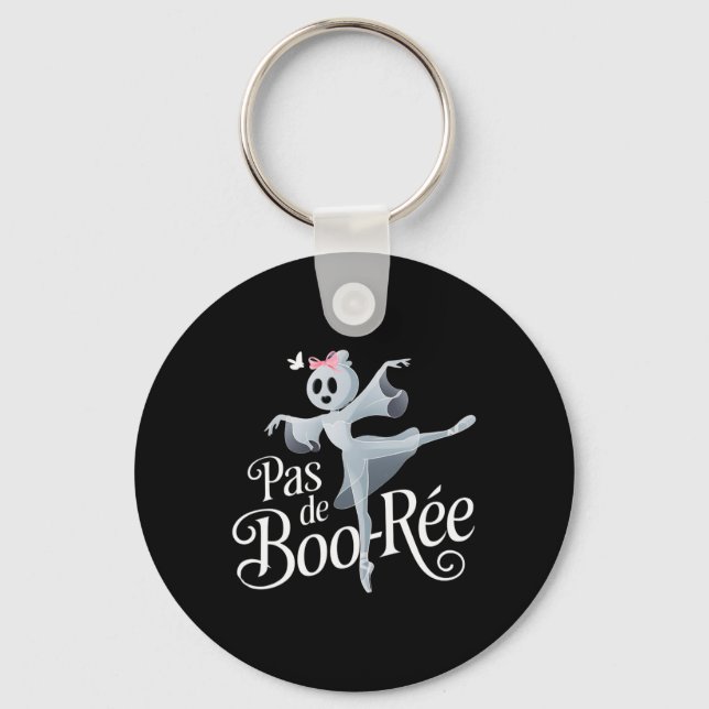 Pas De Boo-rée Ghost Ballet Dancer Halloween Dance Keychain (Front)