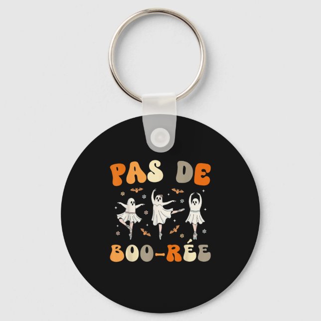 Pas De Boo-rée Ghost Ballet Dancer Halloween Dance Keychain (Front)