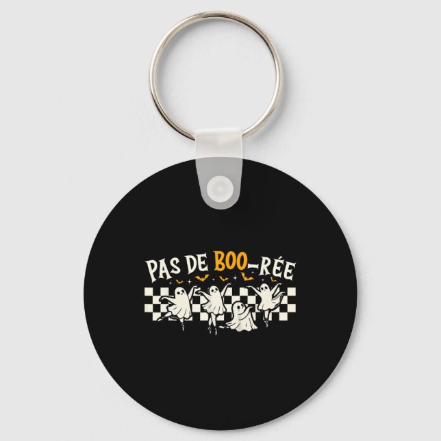 Pas De Boo-rée Ghost Ballet Dancer Halloween Dance Keychain (Front)