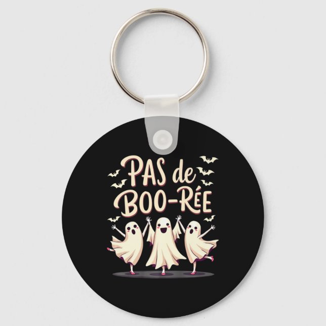 Pas De Boo-rée Ghost Ballet Dancer Halloween Dance Keychain (Front)