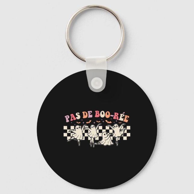 Pas De Boo-rée Ghost Ballet Dancer Halloween Danci Keychain (Front)