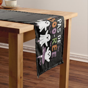 Pas de BOO-ree Ghost Ballet Dancer Teacher Short Table Runner