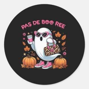 Pas De Boo Ree Halloween Spooky  Classic Round Sticker