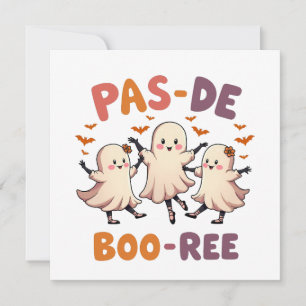 Pas de boo-ree Spooky Halloween Ballet Dance Ghost Invitation