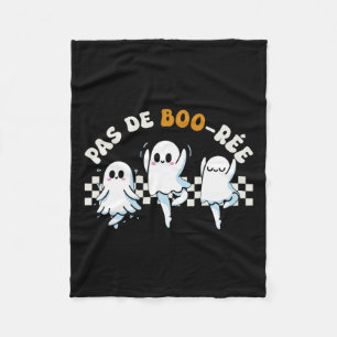 Pas De Boo-rée Spooky Halloween Ghost Ballet Dance Fleece Blanket