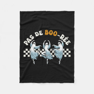 Pas De Boo-rée Spooky Halloween Ghost Ballet Dance Fleece Blanket